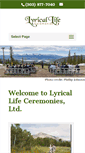 Mobile Screenshot of lyricallifeceremonies.com
